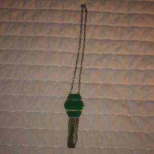 Anthropologie Emerald Statement Necklace